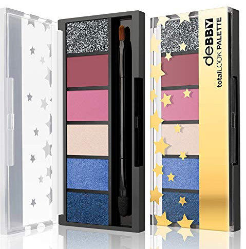 DEBBY Total look palette 5 luxury blue ombretto prodotto cosmetico make up