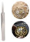 Präzisionspinzette für Uhren & Schmuck, Antimagnetische Pinzette Hohe Härte Edelstahl Uhrenpinzette + Uhrenreparaturpinzette für Herren & Damen(1#)