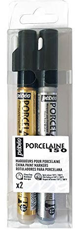 Pebeo Marqueurs pour porcelaine Doré/argenté 3,5 x 9,5 x 17 cm