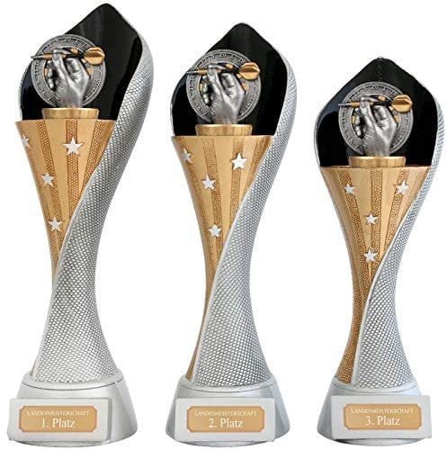 pokalspezialist Pokal L Dart Darts Serie AUXON Trophäe mit Gravur