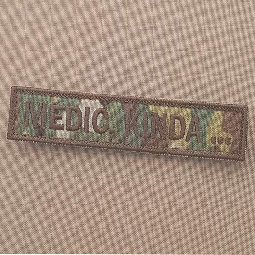 Multicam Medic Kinda Name Tape 1x5 OCP Morale Tactical Military Hook Patch