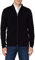Herren Selected Basic Strickjacke | Einfarbiger Baumwolle Cardigan | SLHBERG Zip Longsleeve Sweatshirt, Farben:Schwarz, Größe Pullover:S