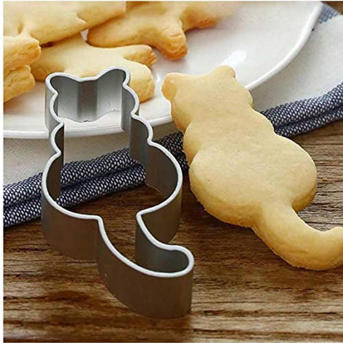 Kitchen Cookie Cutter Cat Shaped Aluminium Mold Cake Cookies Pastry Baking Cutter Mould Cake Decorating Tools 1pc