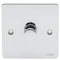 Schneider Electric Ultimate Flat Plate - Single 2 Way LED Dimmer Light Switch, 100 W/VA, GU6212LMPC, Polished Chrome