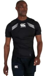 Canterbury Mixte Cc Elite Gilet de protection rugby, Noir/blanc/argenté, XL EU