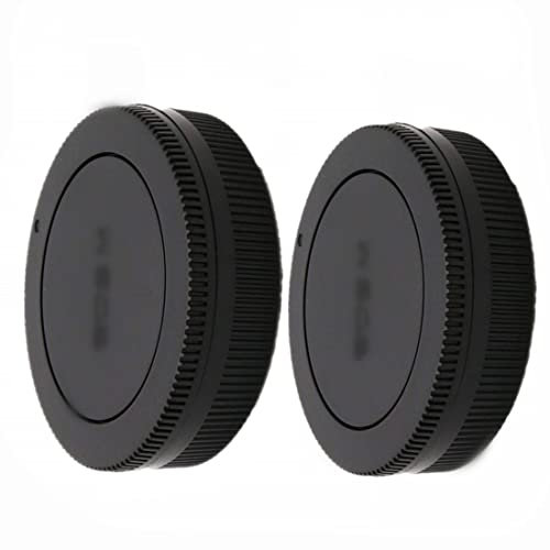 2pcs Rear Lens + 2pcs Housing Caps for Canon EF-M Mount M1 M2 M3 M5 M6 M10 M50 M100 Mirrorless Cameras (2 Set)