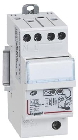 LEGRAND Dispositif de protection contre les surtensions, décharges, type 2-2 pôles, auto-protégé, résidentiel, 003951E