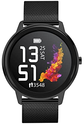 Sekonda Flex Womens Smartwatch 42mm | Black Case & Mesh Strap | 40529 | Heart Rate and Sleep Monitor, Daily Activity, Sports, Music, Weather and Message Functions, Blood Oxygen Monitor