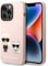 KARL LAGERFELD KLHMP14LSSKCI Case for iPhone 14 Pro 6.1 Inch Hard Case Light Pink Silicone Karl & Choupette