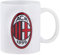 AC Milan Tazza in ceramica con Logo, Prodotto ufficiale, Bianco