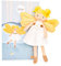 Jolijou - Poupée Fée de la Forêt en Tissu - Aurore - Boite Cadeau - 25 Cm - Doudou Blanc et Jaune - Développement de l'Imagination - Idée Cadeau de Naissance Fille - JJ6032