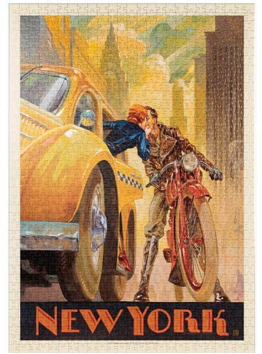 MyPuzzle Die New Yorker Minute, Vintage Poster - Premium 1000 Teile Puzzle - MyPuzzle Sonderkollektion von Anderson Design Group