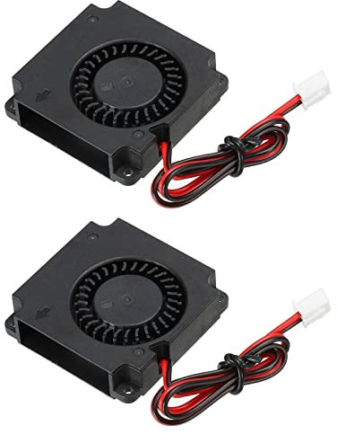 sourcing map Lot de 2 ventilateurs de refroidissement DC sans balais 4010 40 x 40 x 10 mm DC5 V 0,15 A pour ordinateur portable, processeur, carte graphique GPU et imprimante 3D