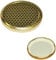 Opiros Promo Capsules alvéolées pour bocaux miel en conserve couvercles dorés avec motif ruche pour bocaux en verre (diamètre 82 mm de diamètre)