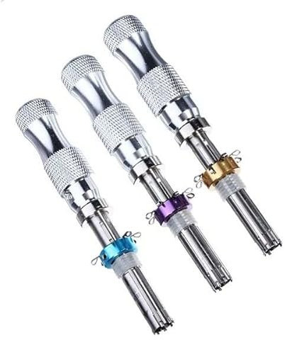 Lot de 3 outils de crochetage tubulaires à 7 broches