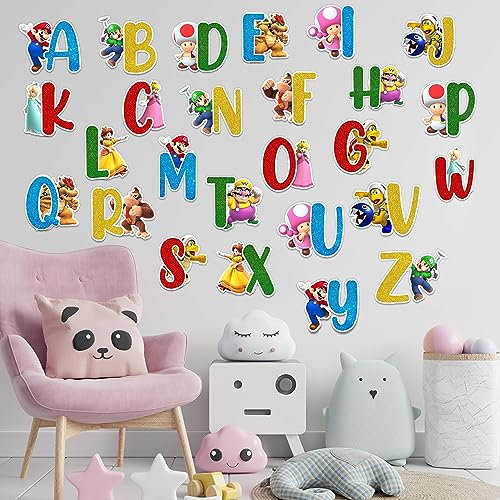 Seyal® Supr Mario Wandaufkleber Buchstaben Alphabete