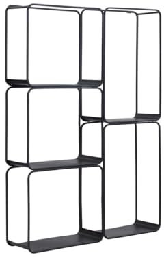 Vente-unique - Etagére - 5 tablettes - Métal - Noir - ASUNTA