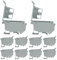 Suanzua UK5- UK5RD LED Base Terminal Fusible para carril DIN Desconexión bornes Clip de tornillo (paquete de 10 unidades, gris)
