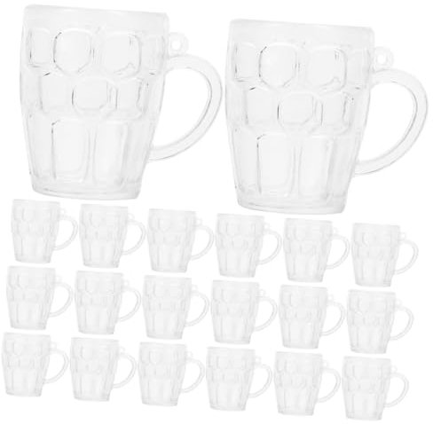 VICASKY 24 Stück Bierkrug Miniatur Ornament Miniatur Becher Spielzeug Miniatur Dekoration Gefälschter Becher Miniatur Bierbecher Aus Kunststoff Künstlicher Bierbecher