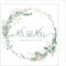 Edition Seidel Premium quadratische Glückwunschkarte Karte zur Hochzeit mit Umschlag. Hochzeitskarte Grußkarte für Brautpaar Vermählung Just Married Wedding Blumenkranz Eukalyptus (HQ101 SW024)