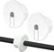 2pcs Wall Bushing for Ethernet Cable, Wall Through Adapter, Wall Grommets Wall Wire Through Wall Hole Cover Bushings for 1 inch Wall Hole, Desk Table Furniture Wire Hole (White)