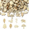 LiQunSweet 200 Stück gemischte Stile Wald Eichhörnchen Thema unlackierte Holzausschnitte Tannenzapfen Blatt Igel Pilz Holzscheiben für DIY Druck Zeichnung Kunst Handwerk