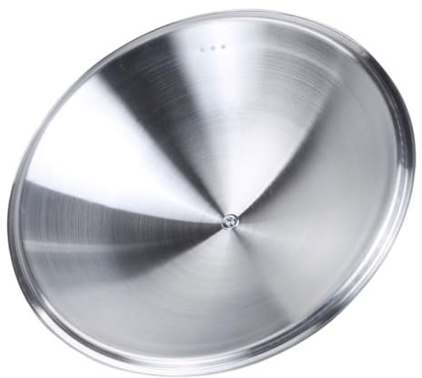 POPETPOP 34cm Stainless Steel Food Dome Cover Metal Plate Lid Portable Food Protector for Outdoor Bbq and Steak Grilling