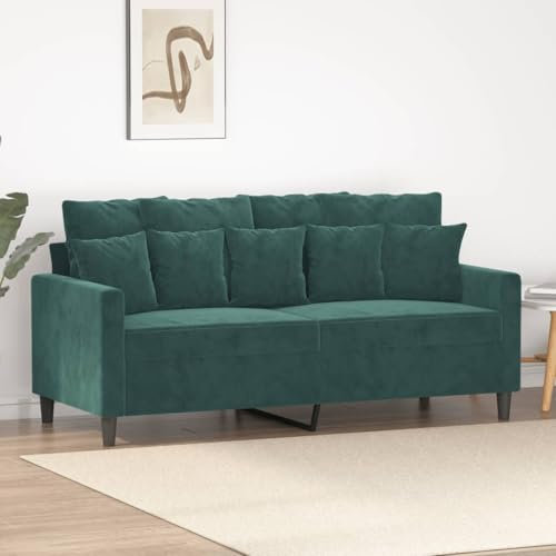 Willood 2-Sitzer-Sofa Dunkelgrün 140 cm Samt