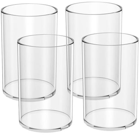 SHINEOFI 4pièces Organisateur Transparent Pour Pinceaux De Maquillage Et Fournitures De Bureau Rangement Pratique Et Polyvalent Pour Étudiants Et Professionnels