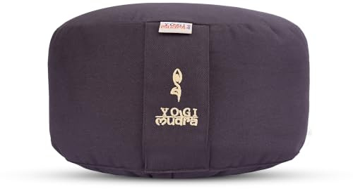 Generisch Außenbezug | Ersatzbezug für Yogakissen - Rundkissen 1-TLG | Kordelzug Ø30 cmx15cm (Grau)