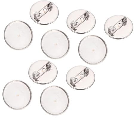 ANDRESLAD 20 Stück Broschennadel Tabletts Leere Broschen Einstellungen DIY Zubehör Für Anstecker Und Anstecknadeln Ideales Bastelmaterial Für Kreative Projekte Und Schmuckherstellung