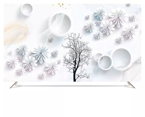 Schlafzimmer-Wand-tv-staubschutz Für LCD-led-gebogener Bildschirm, Schutzhülle, Moderner Kunstdruck, Tv-Abdeckung, Stoff, Tv-zubehör, Innendekoration(Size:70IN(160X98CM),Color:C)