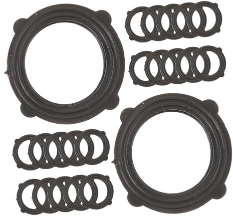 CAXUSD 30 Pièces Rondelle De Joint Torique Bassin Cintres Robinet Drain Buse Soupape Raccord De Tuyau Pour Enrouleur De Tuyau Piscine Joint Pour Tuyau D'arrosage Étagère Caoutchouc Black