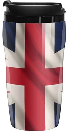 Union Jack Flag UK United Kingdom Coffee Mug with Lid Insulated Tumbler Reusable Travel Mugs Drink Cup 250ml
