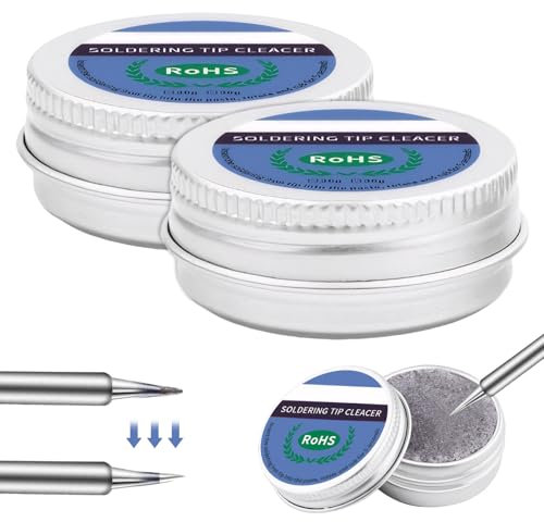 Pack of 2 Soldering Tip Cleaner, 60 g Soldering Tips Reactivator, Can Remove the Oxide Layer, Used to Activate the Oxide Soldering Iron Tip