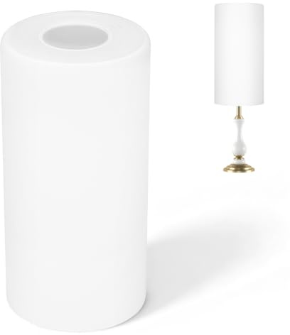EXHUMKY Glaslampenschirm Aus Milchglas Lampenschirm Glas Für Tischlampe Und Wandleuchte Ersatzlampenschirm Für Pendelleuchte Dekorativer Glasschirm Für Innenbeleuchtung 7.87X3.94X3.94in