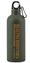 Alpha Industries Unisex Logo Wasserflasche, Dark Olive, One Size