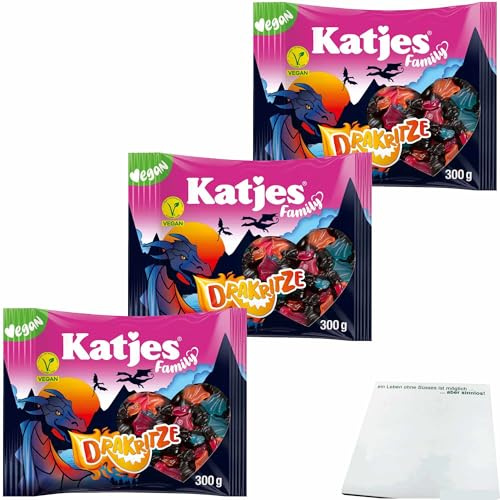 usy Bundle für Katjes Family Drakritze 3er Pack (3x300g Beutel) + usy Block