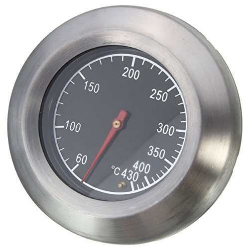 TuToy Edelstahl Thermometer Barbecue Grill Rauchergrill Temperaturmessgerät 60-430