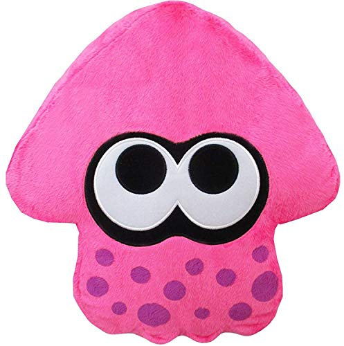 Nintendo Splatoon 2 Squid Cushion - Neon Pink - official San-Ei plush