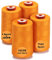 New brothread - 28 Optionen - 4 Große Konen 5000M Allzweck Polyester Nähgarn 40S/2 (Tex27) zum Nähen, Quilten, Patchwork, Serger und Overlock - Pumpkin