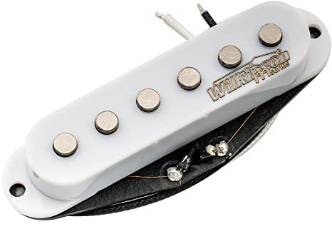 Wilkinson Série M High Output Alnico 5 Strat Micro Simple Bobinage Chevalet Pickup pour Guitare électrique Stratocaster, Blanc