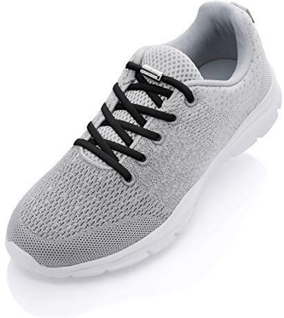 ALPHAPACE Pace Locks mit Metal Caps - 5mm breite elastische Schnürsenkel ohne binden, Slip-on Schnellverschluss aus Metall für Sport, Jugend & ältere Menschen, 100 cm, 1-Paar in Schwarz/Silber