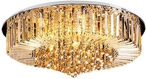OUKANING Luxus Kristallglas Runde LED Deckenleuchte Luxury Crystal Glass Round Chandelier (60CM)