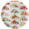 Euroshoppingonline Piatti piatto pizza 33 cm in melamina colori assortiti portata centrotavola pub pizzeria ristorante (Piatto Multifette)