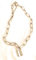 Silver Chunky chain padlock necklace