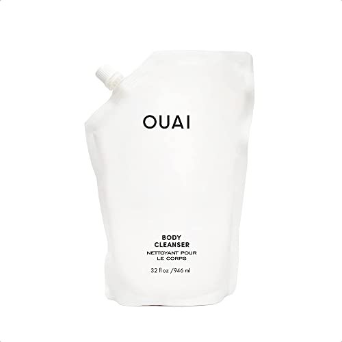 OUAI Dean Street Recharge de nettoyant corporel moussant à l'huile de jojoba et à l'huile de rose musquée pour hydrater, nourrir, équilibrer et adoucir la peau, produits de soins de la peau sans