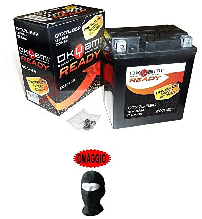 Compatible avec TM EN F Enduro 4T 530 2003-2010 Batterie déjà prête préchargée scellée OKYAMI OTX7L-BSR Batterie active 6 Ah ampères 12 V spécifique 114 x 71 x 131 mm