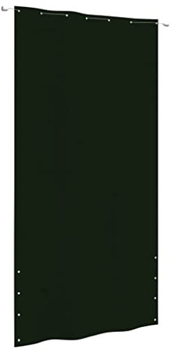 vidaXL Balkon Sichtschutz Balkonbespannung Balkonverkleidung Windschutz Seitenmarkise Terrasse Sonnenschutz Dunkelgrün 140x240 cm Oxford-Gewebe
