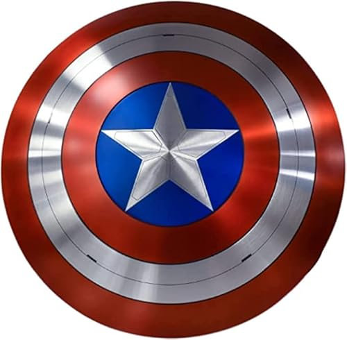 NEOARY Captain Schild Mittelalter Krieger Baustahl Schild Rund Cosplay Metallschild Wanddekoration Schild Rustikales Vintage Geschenk, Mehrfarbig/Meereswellen (Ocean Tides), Standard